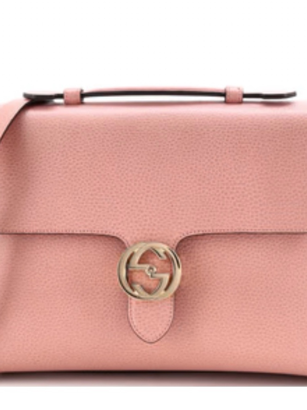 Medium Pink Dollar Calfskin Interlocking G Satchel
